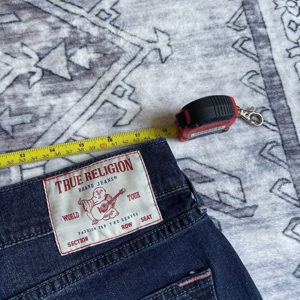 True Religion Shorts Men's 36 Blue Ricky Relaxed Straight Denim NWT